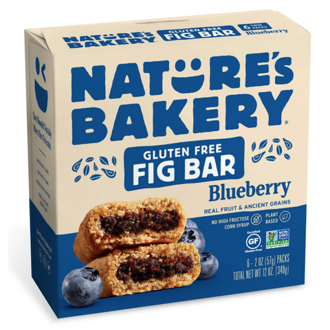 Nature's Bakery Gluten Free, Blueberry Fig Bars, 6 Count