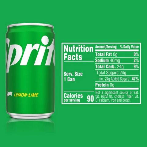 Sprite Lemon Lime Mini Soda Pop Soft Drink, 7.5 fl oz, 6 Count