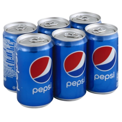 Pepsi Mini Soda Pop Soft Drink, 7.5 fl oz, 6 Count