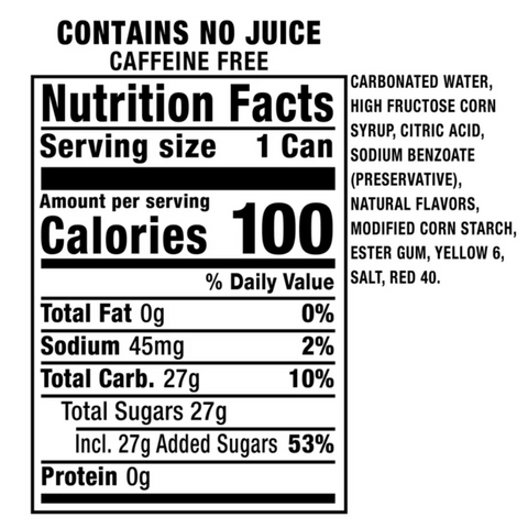 Crush Caffeine Free Orange Soda Pop, 7.5 fl oz, 6 Count