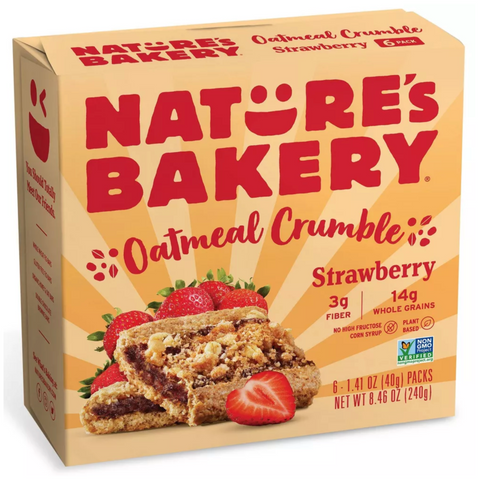 Nature's Bakery Strawberry Crumble Bar, 6 Count