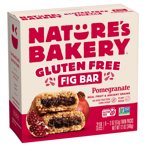 Nature's Bakery Gluten Free, Pomegranate Fig Bars, 6 Count