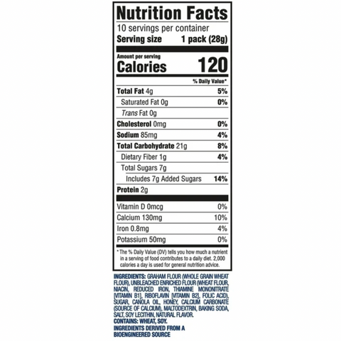 Teddy Grahams Honey Graham Snacks, 10 Count