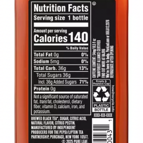 Pure Leaf Blackberry Ice Tea, 18.5 oz