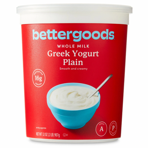 bettergoods Whole Milk Plain Greek Yogurt, 32 oz