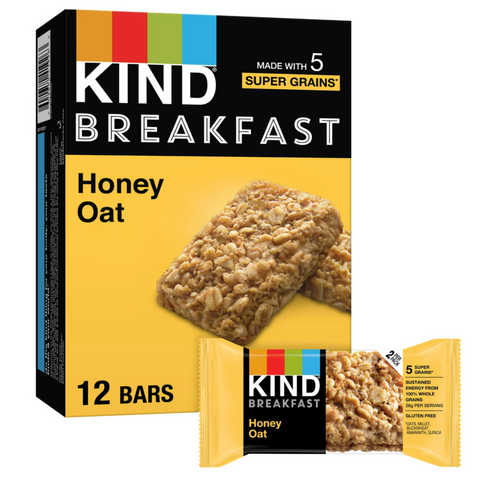 KIND Breakfast Protein Bars, Honey Oat, 12 Count