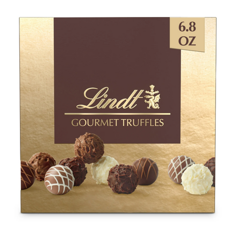Lindt Gourmet Truffles Assorted Chocolate Candy, Gift Box, 6.8 oz
