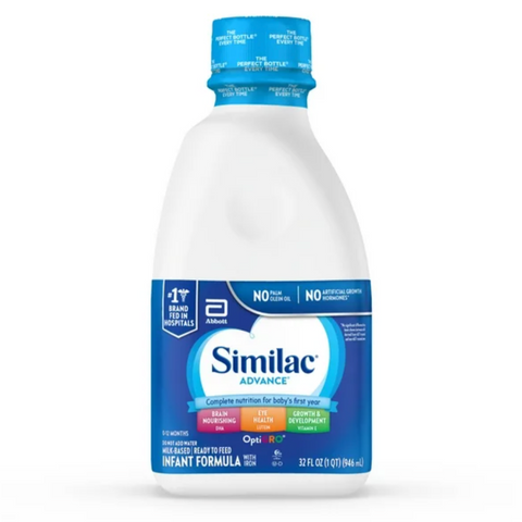 Similac Advance Baby Formula With Iron, Ready to Feed, 32 fl oz