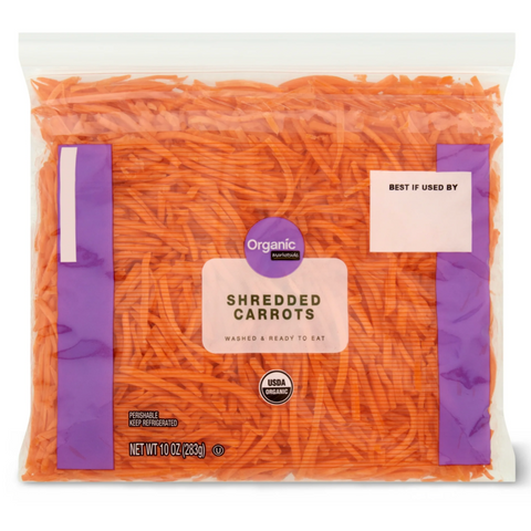 Marketside Organic Fresh Shredded Carrots, 10 oz