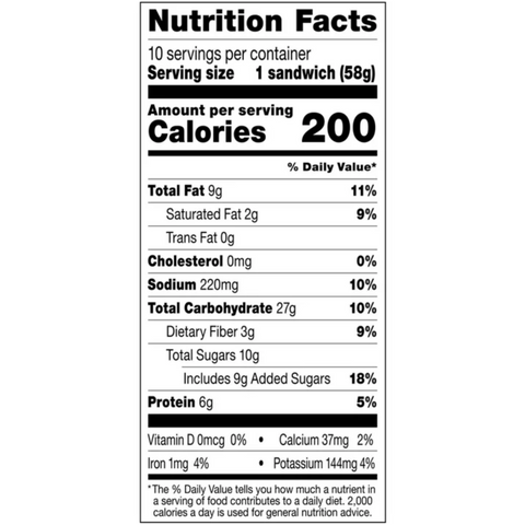 Smucker's Uncrustables Peanut Butter & Honey Sandwich, 10 Count