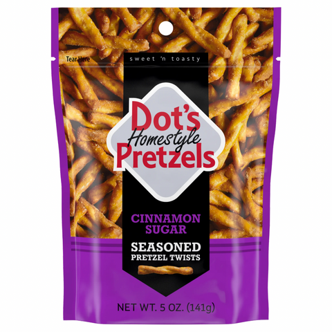 Dot's Homestyle Pretzels Cinnamon Sugar Seasoned Pretzel Twists, 5 oz