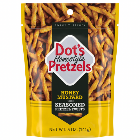 Dot's Homestyle Pretzels, Honey Mustard Seasoned Pretzel Twists, 5 oz