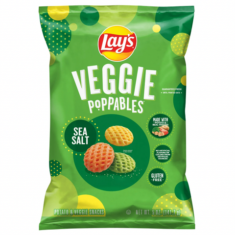 Lay's Veggie Poppables Potato & Veggie Snacks Sea Salt, 5 oz