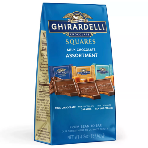 Ghirardelli Milk Chocolate Assortment Candy Squares, 4.8oz