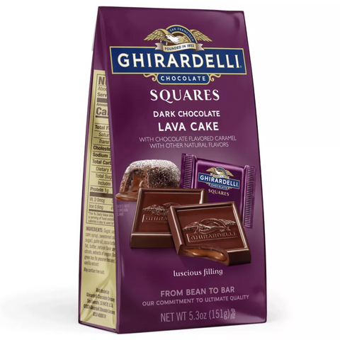 Ghirardelli Dark Chocolate Lava Cake Candy Squares, 5.3oz