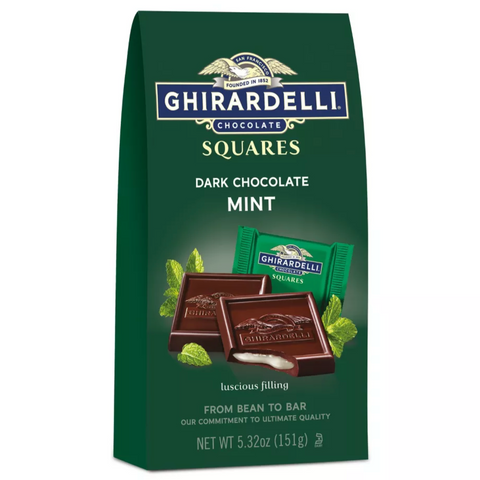 Ghirardelli Dark Chocolate Mint Candy Squares, 5.32oz