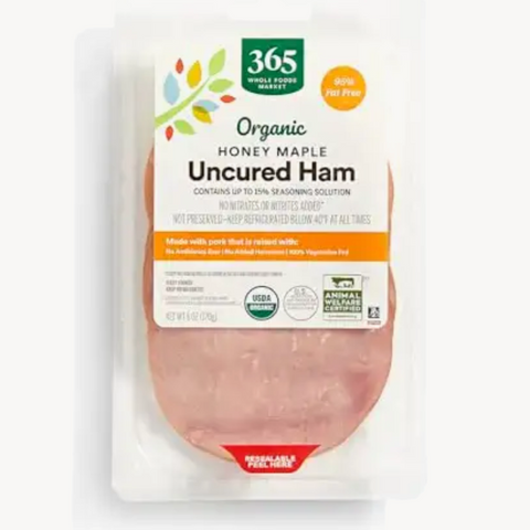 365 Organic Black Forest Sliced Ham, 6 oz