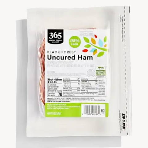 365 Ultra Thin Black Forest Uncured Ham, 6 oz
