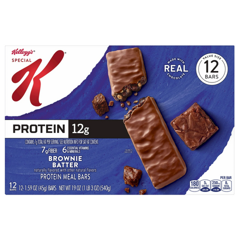 Kellogg's Special K Protein Meal Bar, Brownie Batter, Value Pack, 12 Ct