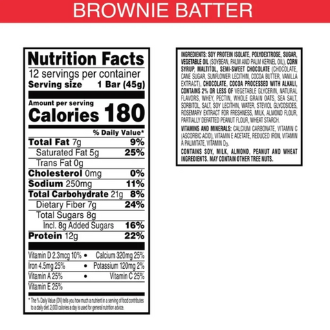 Kellogg's Special K Protein Meal Bar, Brownie Batter, Value Pack, 12 Ct