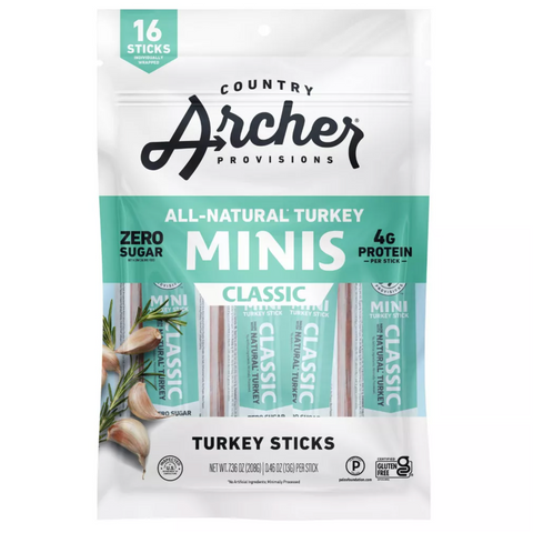 Country Archer Rosemary Turkey Mini Sticks, 7.36oz. 16 Count