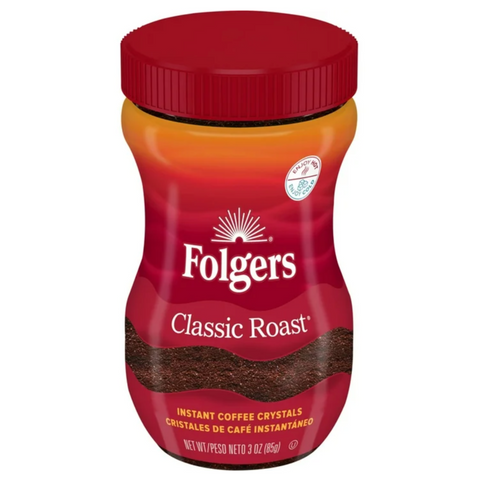 Folgers Classic Roast Instant Coffee, 3 oz