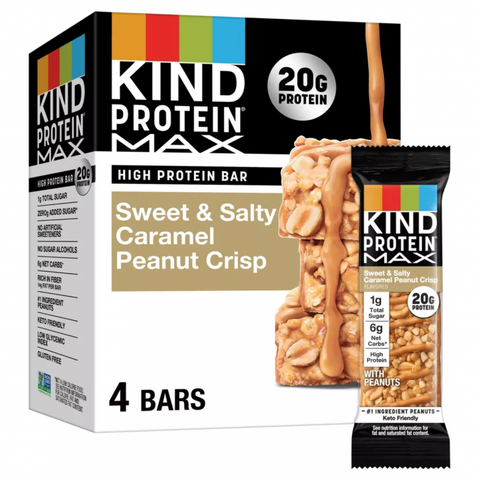 KIND Protein Max Crisp Protein Bars, 8.7oz, 4 Count