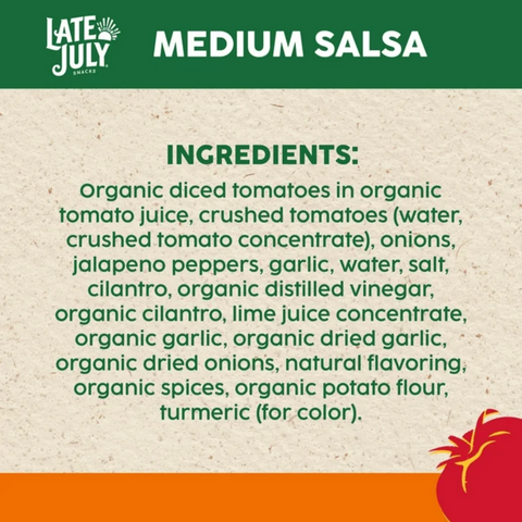 Late July Snacks Medium Salsa, 15.5 oz
