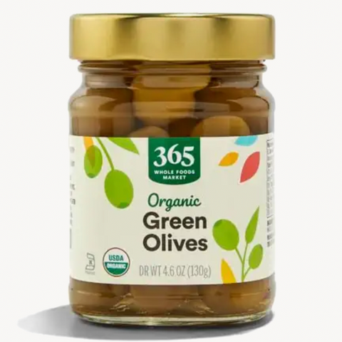 365 Organic Green Olives, 4.6 oz
