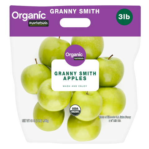Fresh Organic Granny Smith Apples, 3 lb Bag