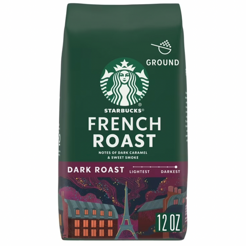 Starbucks French Roast Dark Roast Ground Coffee, 12 oz