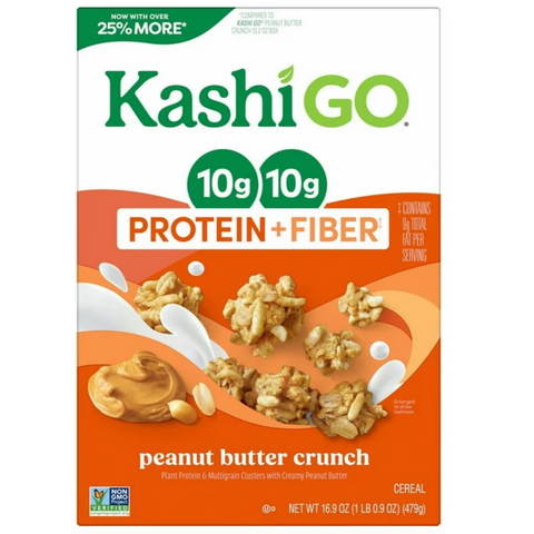 Kashi GO Protein Cereal, Peanut Butter Crunch, 16.9oz