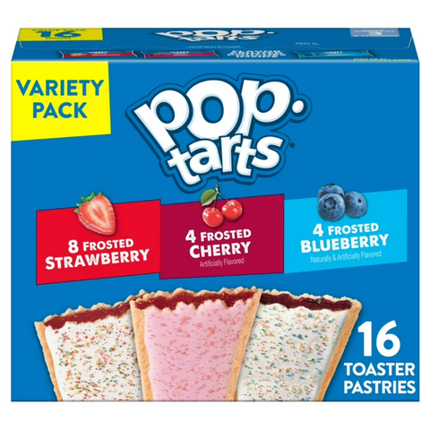 PopTarts Variety Pack Toaster Pastries, 16 Count
