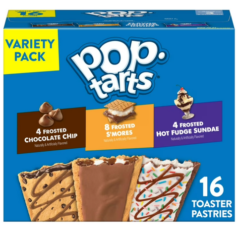 PopTarts Variety Pack Toaster Pastries, 16 Count