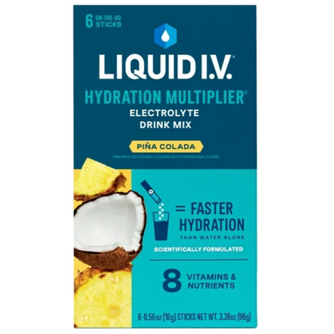 Liquid I.V. Hydration Multiplier, Electrolyte Powder Packet Drink Mix, Pina Colada, 6 Count