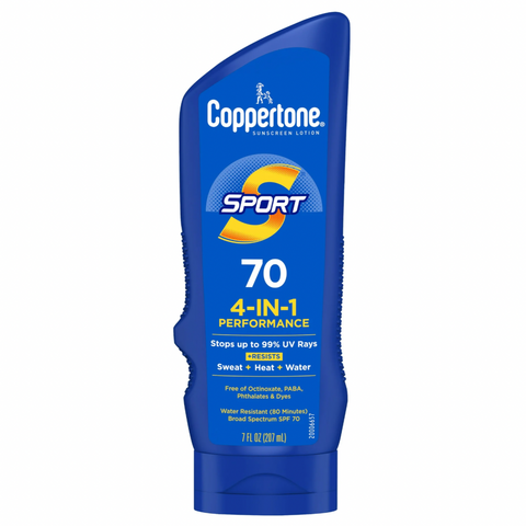 Coppertone Sport, 4-IN-1 Performance Sunscreen Lotion, Adult, SPF 70, 7 fl oz