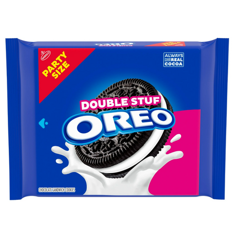 OREO Double Stuf Chocolate Sandwich Cookies, Party Size, 24.95 oz