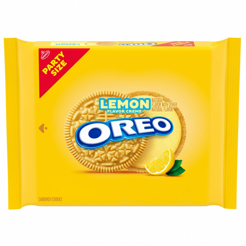 OREO Lemon Creme Sandwich Cookies, Party Size, 24.95 oz