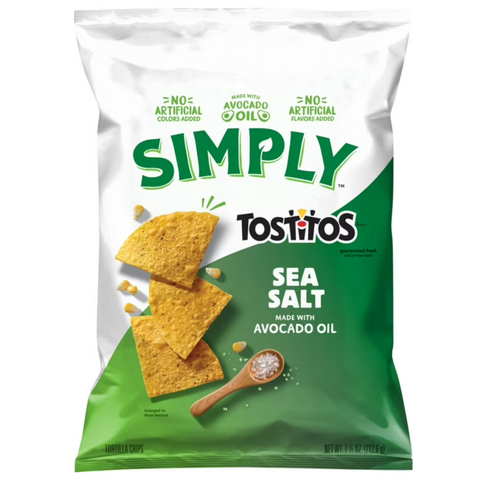 Simply Tostitos Avocado Oil & Sea Salt, 7.5 oz