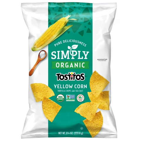 Simply Tostitos Organic Yellow Corn Tortilla Chips, 8.25 oz