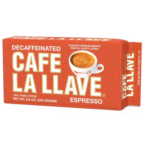 Cafe La Llave Decaf Dark Roast Espresso Ground Cuban Coffee, 8.8 oz