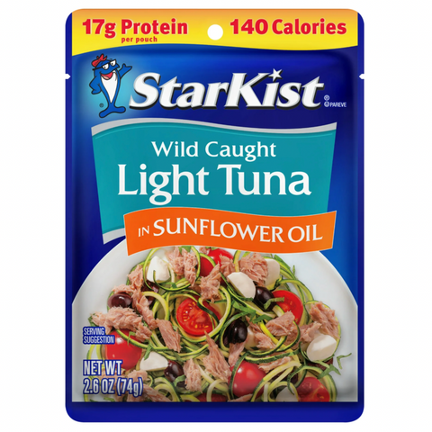 Starkist Tuna Pouch, Chunk Light Tuna In Sunflower Oil, 2.6 oz
