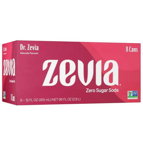 Zevia Zero Calorie, No Sugar Dr. Zevia Soda Pop, 12 fl oz, 8 Count