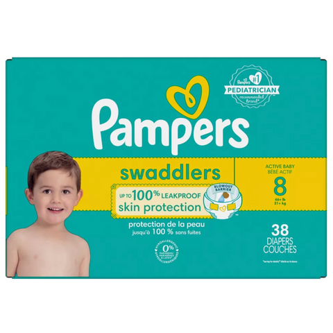 Pampers Swaddlers Diapers - Size 8, 38 Count