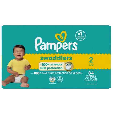 Pampers Swaddlers Diapers - Size 2, 84 Count