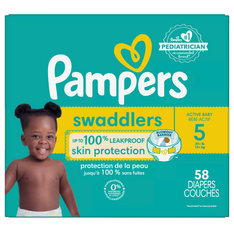 Pampers Swaddlers Diapers - Size 5, 58 Count