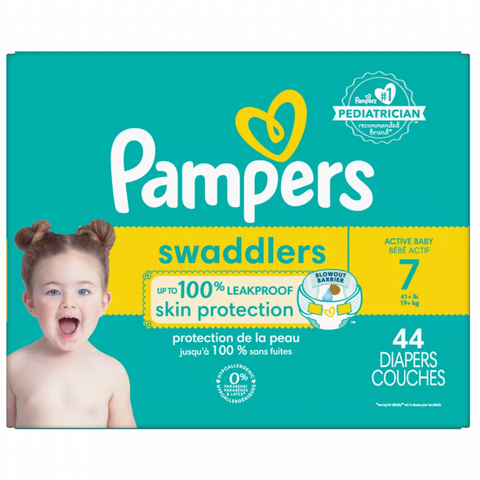 Pampers Swaddlers Diapers - Size 7, 44 Count