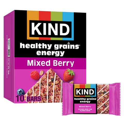 KIND, Gluten Free Mixed Berry, Healthy Grains Energy Bars, 10 Count