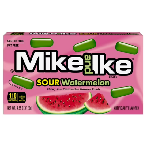 Mike and Ike SOUR Watermelon Chewy Candy, 4.25 oz