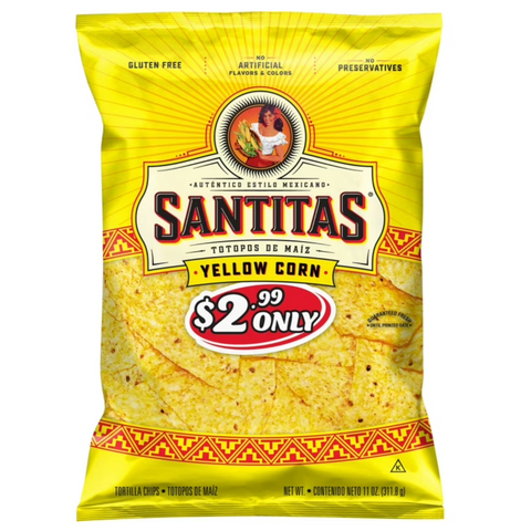 Santitas Tortilla Chips Blended Corn, 11 oz